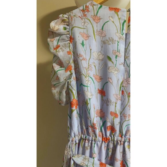 BANANA REPUBLIC Floral Puff-Sleeve Dress SIZE PETITE 00 GOOD AS NEW - Picture 4 of 12